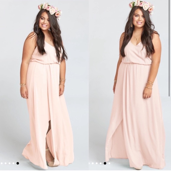 Show Me Your MuMu Dresses & Skirts - show me your mumu | dusty blush crisp kendall maxi bridesmaid dress large